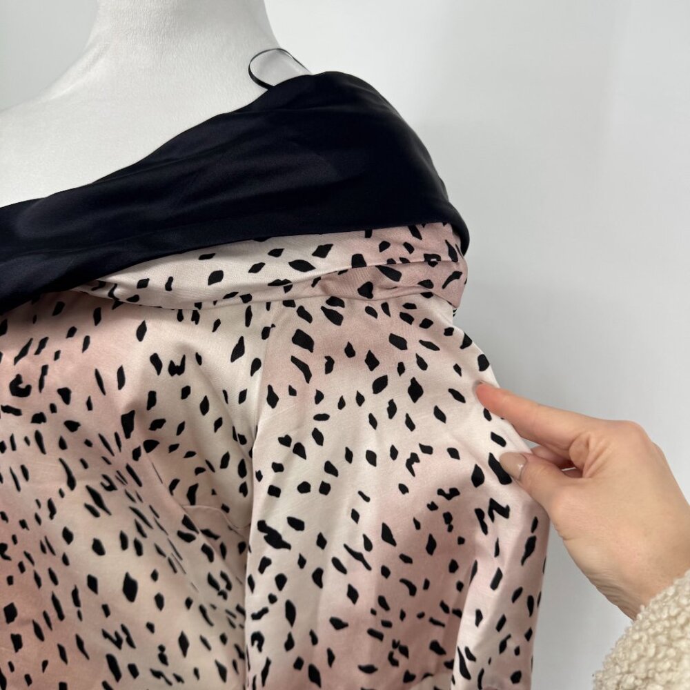 Hellessy Pink Leopard Flora Off Shoulder Blouse Size 2 - Picture 4 of 14